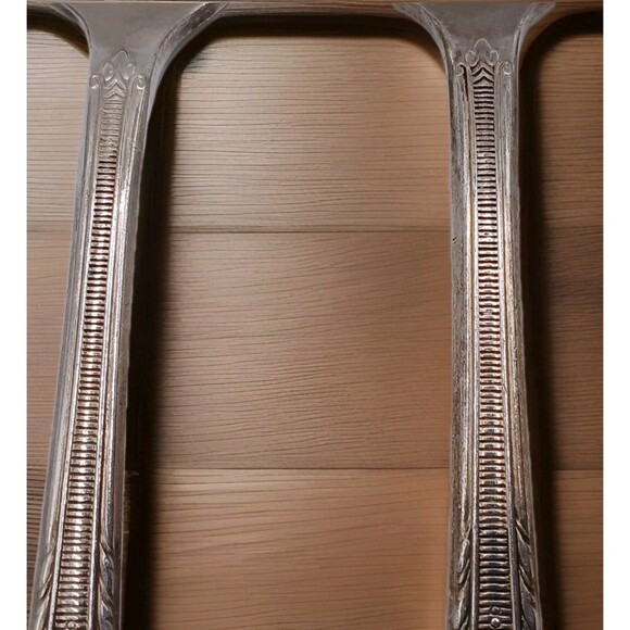 Lot Of 4 Antique 6" Wm Rogers Cotillion Silverplate Flatware IS Serving Spoons - Picture 3 of 12